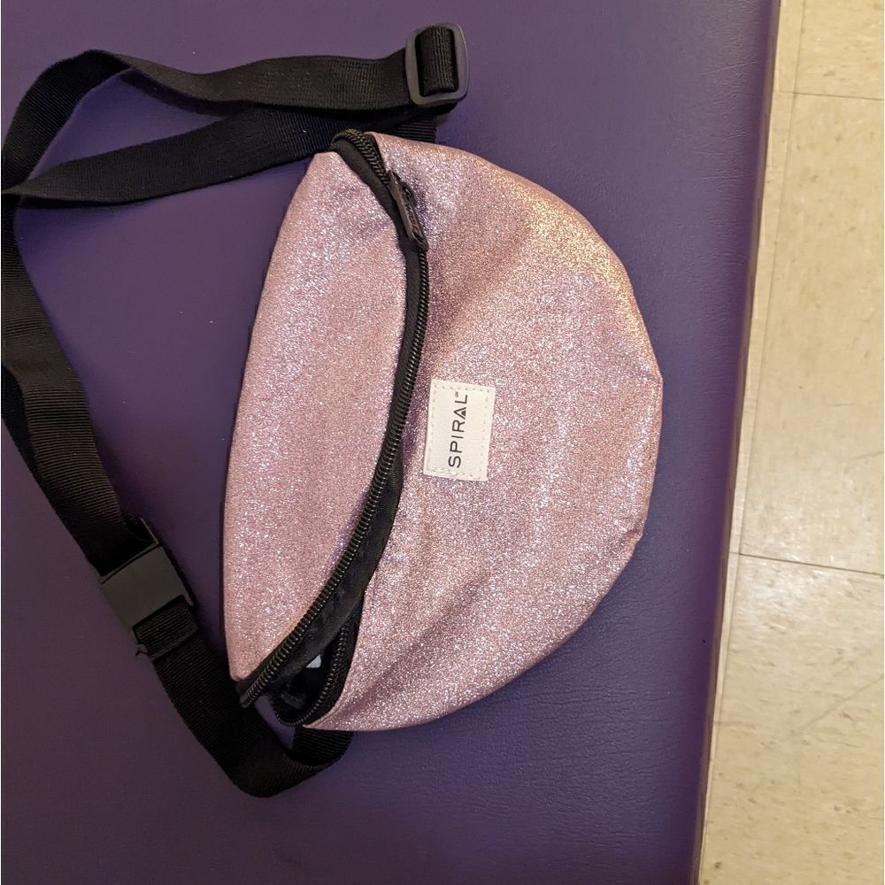 pink glitter fannypack   